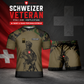Personalisiertes Schweizer Soldat/Veteranen-Tarnmuster mit Namen und Rang, Kombi-T-Shirt + Short, 3D-Druck -19Mar2401
