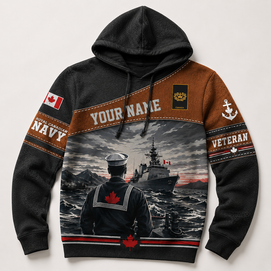 Personalized Canada Soldier/Veteran with Name & Rank Hoodie All Over Printed - 17788032