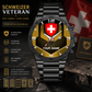 Personalized Swiss Soldier/ Veteran With Name And Rank Gentleman Stainless Steel Watch - 17485632