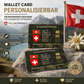 Personalized Swiss Soldier/ Veteran With Rank, Name And Year Aluminum Wallet Card - 17637696