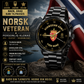 Personalisierte norwegische Soldat/Veteran mit Namen und Rang schwarze Edelstahluhr - 0803240001 - Goldversion