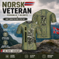 Personalisiertes T-Shirt mit Camouflage-Muster für norwegische Soldaten/Veteranen mit Namen und Rang, 3D-Druck – 1301240001