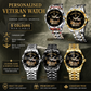 Personalized Canada Soldier/ Veteran With Rank and Name, Year Gentleman Crystal Metal Watch - 17779392