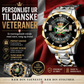 Personalized Denmark Soldier/Veteran with Name and Rank Diamond-Cut Bezel Watch - 1761350401