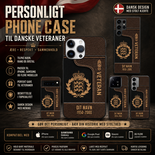 Personalized Denmark Soldier/Veterans With Rank, Year And Name Phone Case Printed - 17394048