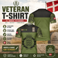 T-shirt personnalisé avec camouflage soldat/vétéran du Danemark avec nom et grade imprimé en 3D - 0502240001