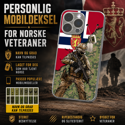 Personalized Norway Soldier/Veterans With Rank And Name Phone Case Printed - 17089056