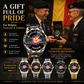 Personalized Belgium Soldier/ Veteran With Rank and Name Gentleman Crystal Metal Watch - 17388000
