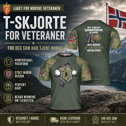 Personalized Norway Solider/ Veteran Camo With Name And Rank T-Shirt 3D Printed - 1705017601