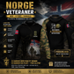 Personalisierter Kapuzenpullover mit Camouflage-Muster für norwegische Soldaten/Veteranen mit Namen und Rang – 1407230001