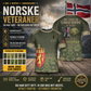 Personalisiertes T-Shirt mit norwegischem Soldaten-/Veteranen-Tarnmuster mit Namen und Rang, 3D-Druck – 0502240001