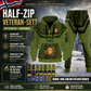Norway 3D Half Zip Hoodie + Jogger Combo – Personalized with Name & Rank - 17504640