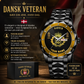 Personalized Denmark Soldier/ Veteran With Rank and Name, Year Gentleman Crystal Metal Watch - 17387136