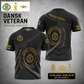 Personalized Denmark Soldier/Veteran Camo with Name, Year and Rank T-Shirt All Over Printed - 17453664
