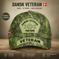 Casquette de baseball camouflage personnalisée avec grade, année et nom pour soldat/vétéran du Danemark - 1717027201