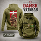 Sweat à capuche vintage personnalisé avec imprimé soldat/vétéran du Danemark - 21062402QA