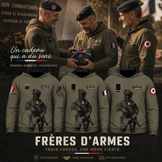 Personalized France Soldier/ Veteran Camo With Name And Rank Hoodie - 177837111