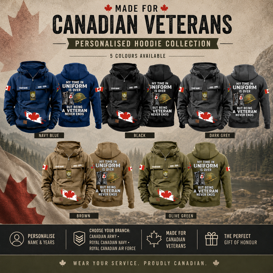 Personalized Canada Soldier/Veteran Vintage Hoodie All Over Printed - 17545248