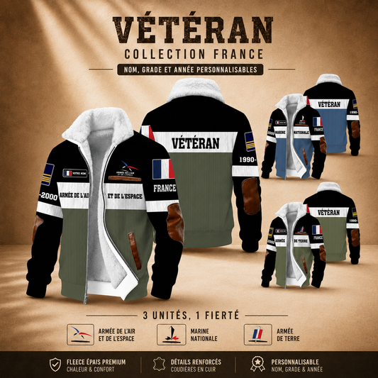 Personalized France Soldier/Veteran Heavy Fleece Jacket All Over Printed - QK1780358405
