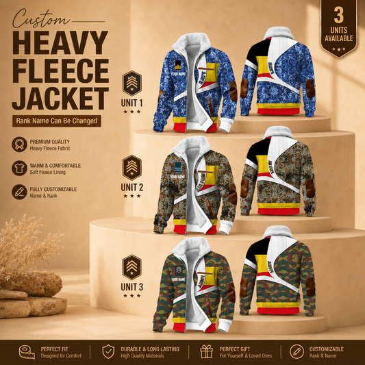 Personalized Belgium Soldier/Veteran Heavy Fleece Jacket All Over Printed - QK1780444801