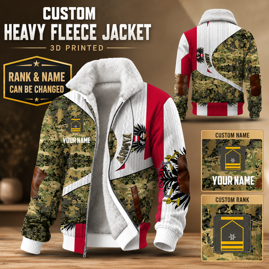 Personalized Austria Soldier/Veteran Heavy Fleece Jacket All Over Printed - QK1780444801