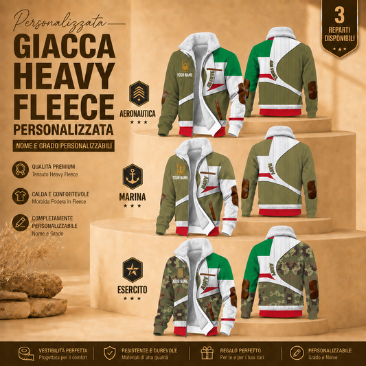 Personalized Italy Soldier/Veteran Heavy Fleece Jacket All Over Printed - QK1780444801