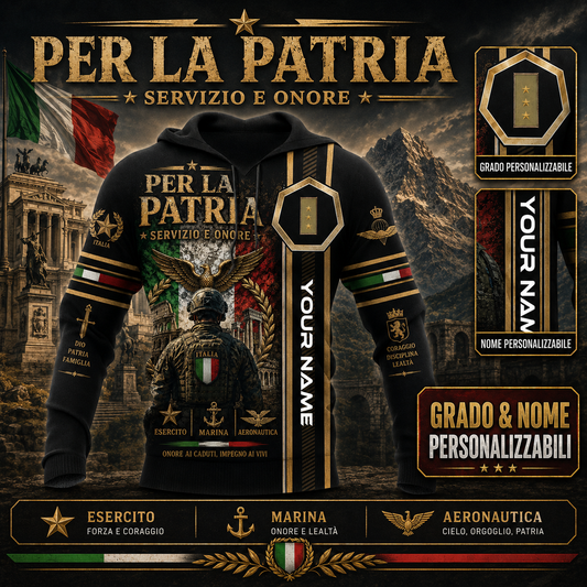 Personalized Italy Soldier/Veteran with Name and Rank Hoodie All Over Printed - QK1779321621