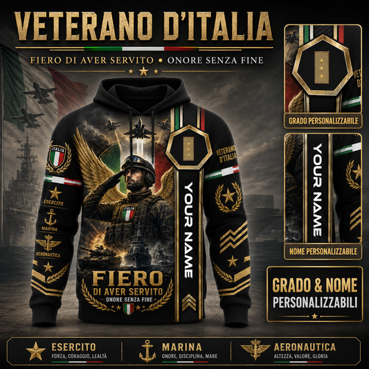 Personalized Italy Soldier/Veteran with Name and Rank Hoodie All Over Printed - QK1779321623