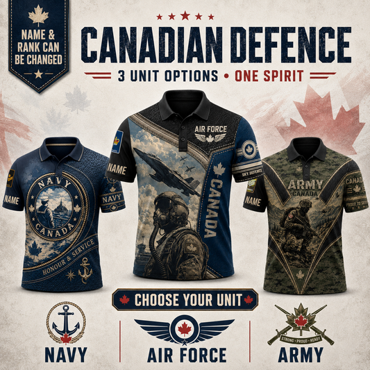 Personalized Canada Soldier/Veteran with Name and Rank Polo All Over Printed - QK1779494406