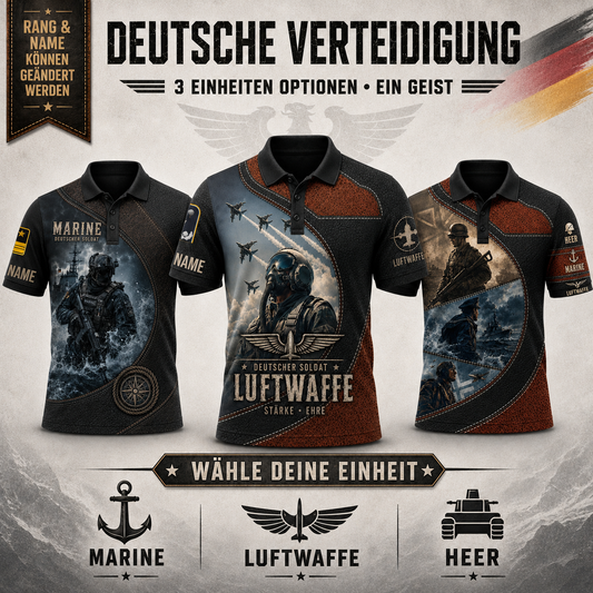 Personalized Germany Soldier/Veteran with Name and Rank Polo All Over Printed - QK1779494414