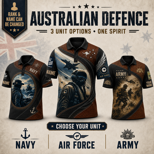 Personalized Australia Soldier/Veteran with Name and Rank Polo All Over Printed - QK1779494402