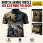 Personalized UK Soldier/Veteran with Name and Rank Polo All Over Printed - QK1779753620