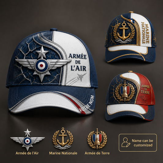 Personalized Name France Soldier/Veterans Baseball Cap - QK1779667224