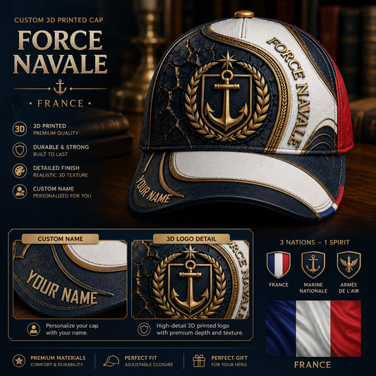 Personalized Name France Soldier/Veterans All Over Printed Baseball Cap - QK1779667228