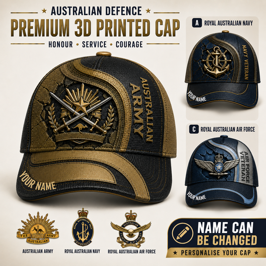 Personalized Name Australia Soldier/Veterans All Over Printed Baseball Cap - QK1779667202