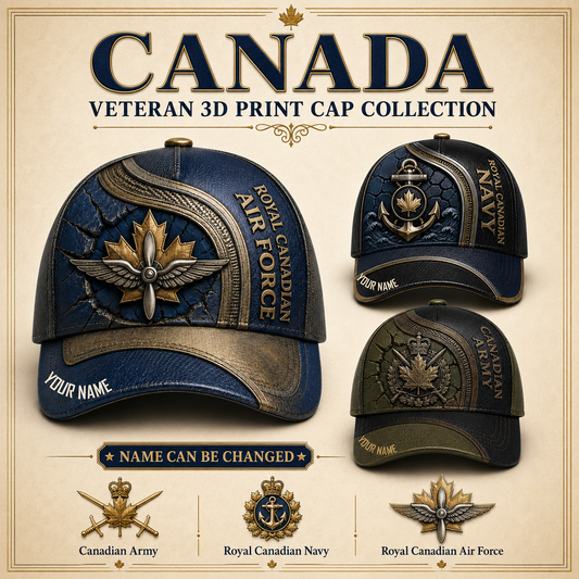 Personalized Name Canada Soldier/Veterans All Over Printed Baseball Cap - QK1779667206