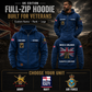 Personalized UK Soldier/Veteran Tactical Zip Hoodie, Once A Soldier, Always A Soldier - QK1780012801