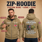 Personalized UK Soldier/Veteran Tactical Zip Hoodie, My Time In Uniform Is Over - QK1780012803