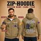 Personalized Australia Soldier/Veteran Tactical Zip Hoodie, My Time In Uniform Is Over - QK1780012803