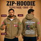 Personalized Denmark Soldier/Veteran Tactical Zip Hoodie, My Time In Uniform Is Over - QK1780012803