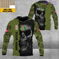 Personalized Denmark Soldier/ Veteran Camo With Name And Rank Hoodie 3D Printed - 2601240001