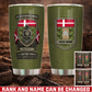 Personalized Denmark Veteran/ Soldier With Rank And Name Camo Tumbler - 17727552