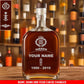 Personalized Denmark Soldier/ Veteran With Rank, Name And Year Whiskey Bottle Glass - 17727552