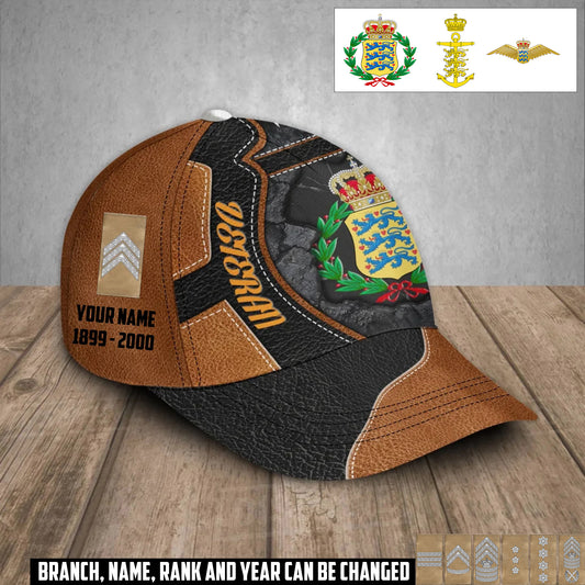 Personalized Rank, Year And Name Denmark Soldier/Veterans Baseball Cap - 17373312