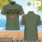 Personalized Denmark Soldier/Veteran Camo with Name, Year and Rank POLO All Over Printed - 17411328
