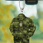 Personalized Denmark Veteran/Soldier Christmas with Name and Rank Ornament Printed - 17318880