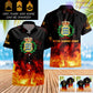 Personalized Denmark Soldier/Veteran Camo with Name, Rank Hawaii All Over Printed - 17259264