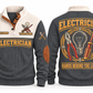 Electrician ELC01 sports sweatshirt grey, front and back with flat printed artwork