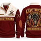 Electrician ELC01 sports sweatshirt jujube-red, front and back with flat printed artwork