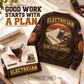 ELC02 Electrician personalized sports sweatshirt square Facebook advertisement with flat printed artwork